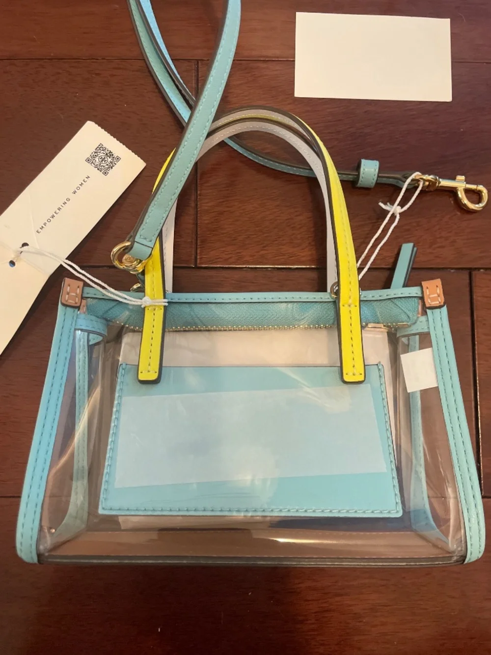 Brand New NWT Tory Burch Blake Clear Mini Tote purse bag TB